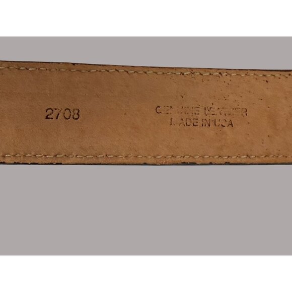 Vintage Brooks Brothers Alligator Embossed Leather Belt Made In USA - Picture 6 of 8